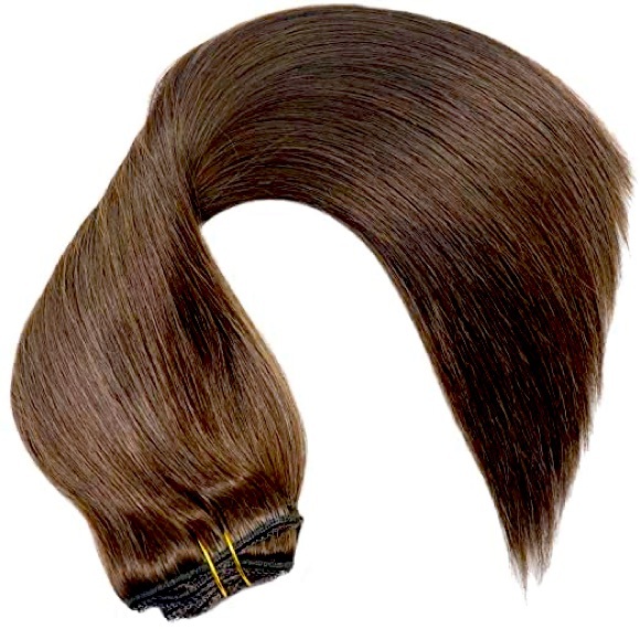 HUMAN HAIR Lace Base Clip In Hair Extensions Thick ends Double Wefted Remy Hair - Picture 2 of 7